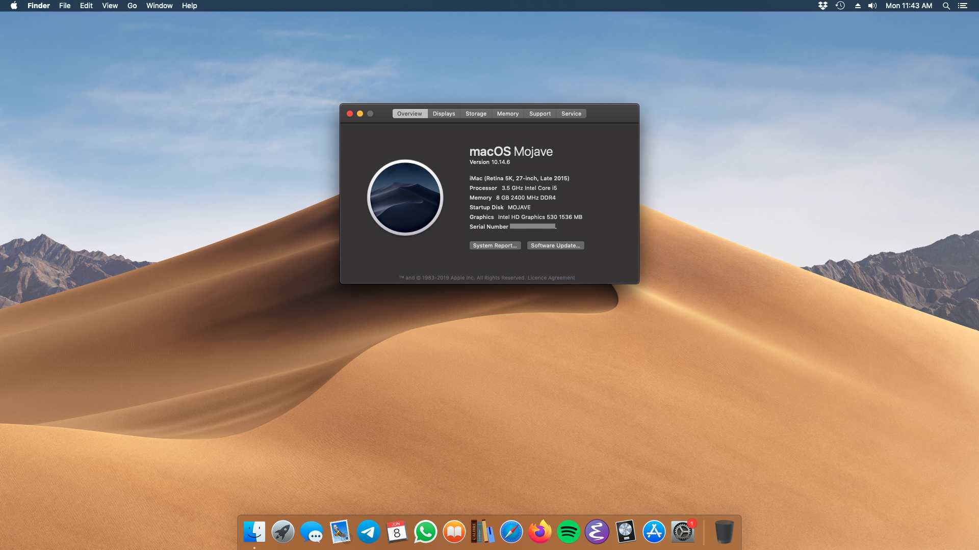 First successful installation of Hackintosh (macOS Mojave)
